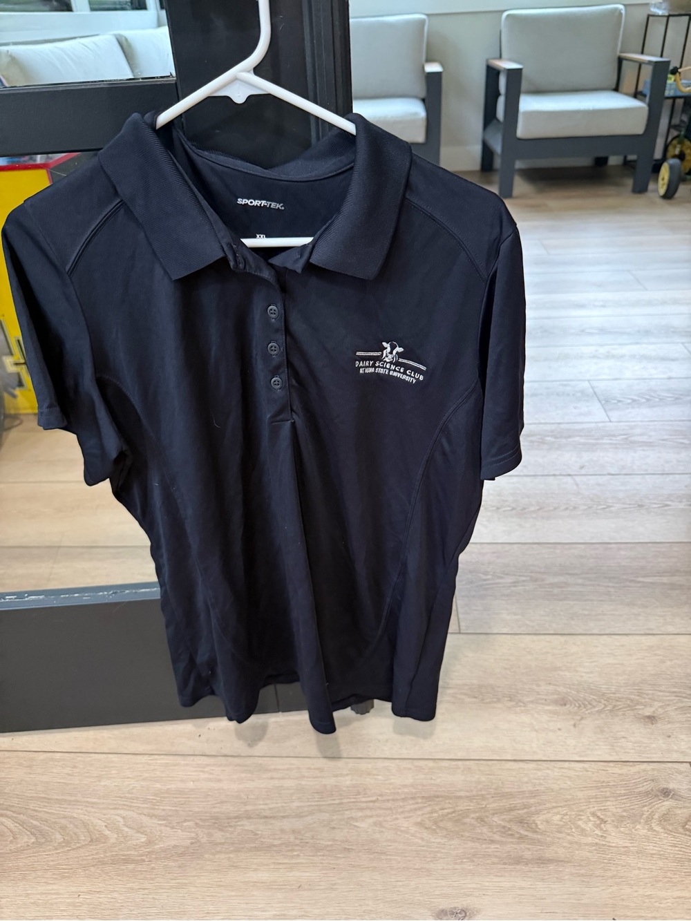 Sport-Tek Black Polo with White Embroidered Logo